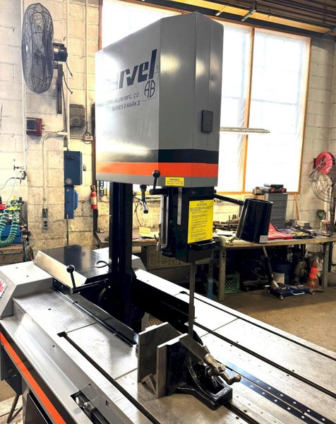 18" x 22" Marvel Series 8 Mark II Tilt Frame Vertical Band Saw , 1" Blade, 2 HP, Reconditioned