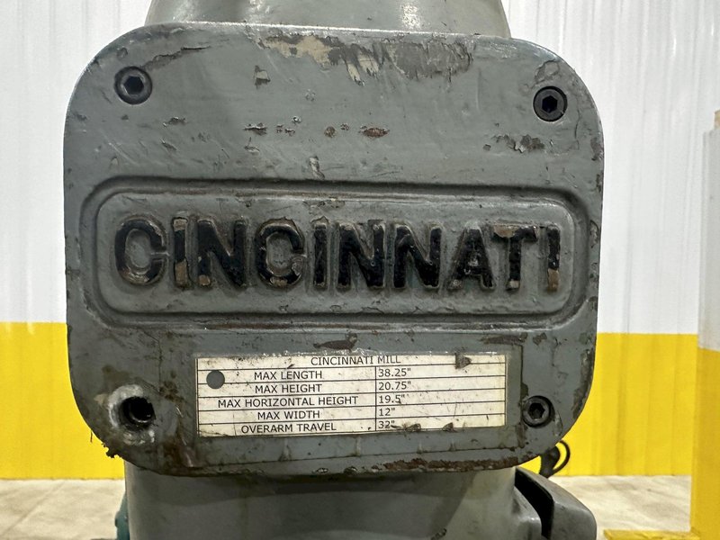 #4 CINCINNATI MODEL #410-14 HORIZONTAL MILL WITH TOOLKMAKERS VERTICAL HEAD: STOCK #20605