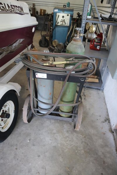 Oxy Acetylene with Cart Regulator, Hoses, Note: Tanks Not Included- Auction Item