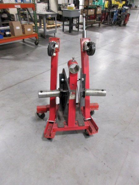 Pittsburgh 1 Ton Rolling Engine Stand Base, with Folding Legs and Engine Mount Plates- Auction Item