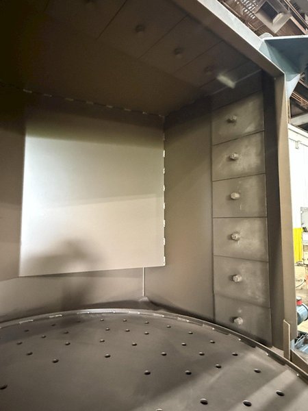72” PANGBORN MODEL #6LK-7 ROTARY TABLE SHOT BLAST MACHINE, ONLY 962 HOURS: YOBRO #25200