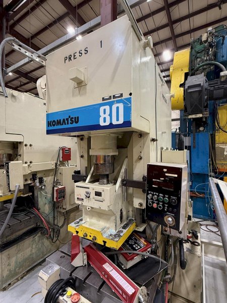 80 Ton KOMATSU OBS Used Gap Frame Press For Sale Model 80H-VS-3, Year 1995