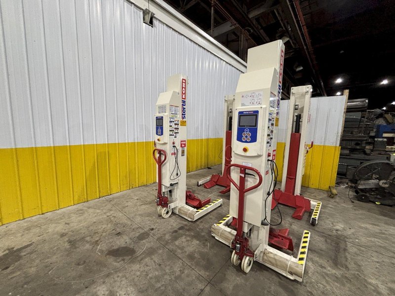 (4) 14,000 LBS STERTIL-KONI ST-1064FWA MODEL #38627535-05  ELECTRIC BATTERY WIRELESS HEAVY DUTY MOBILE COLUMN VEHICLE LIFTS 2019: STOCK #23595