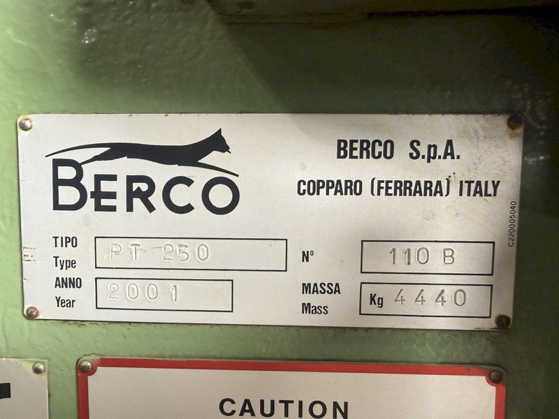 2001 BERCO PT250 TRACK PRESS WITH WTC TRACKMASTER IMPACT WRENCH &amp; CONVEYOR: YOBRO #24374