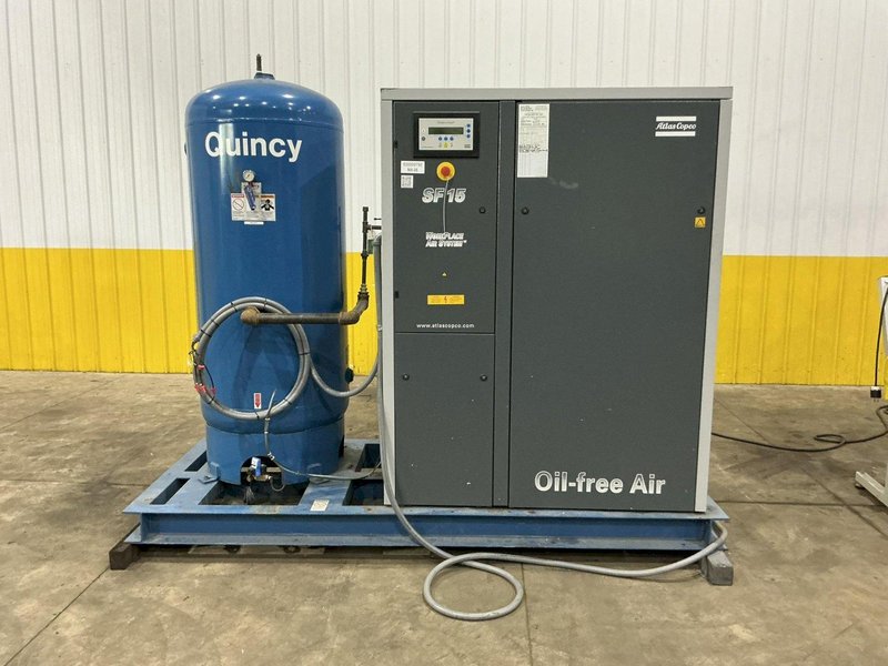 2005 20 HP ATLAS COPCO MODEL #SF15 ROTARY SCREW AIR COMPRESSOR : YOBRO #25157