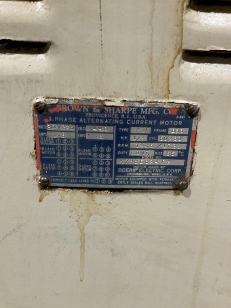 BROWN &amp; SHARPE ROTARY SURFACE GRINDER W/ NEUTROL USED