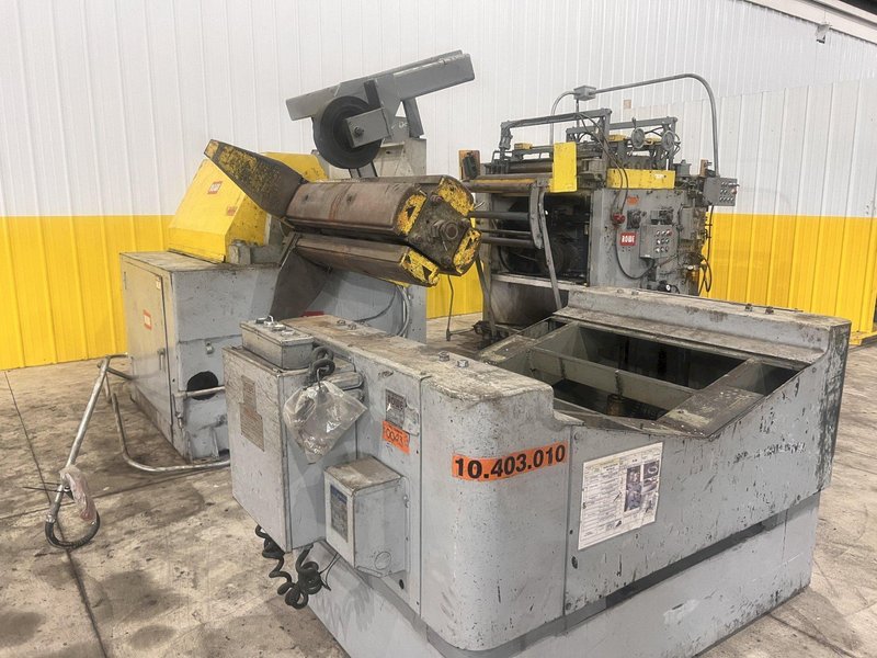 40&quot; X 12,000 LBS X .110&quot; ROWE COIL REEL, CAR, &amp; STRAIGHTENER FEED LINE: STOCK #21627