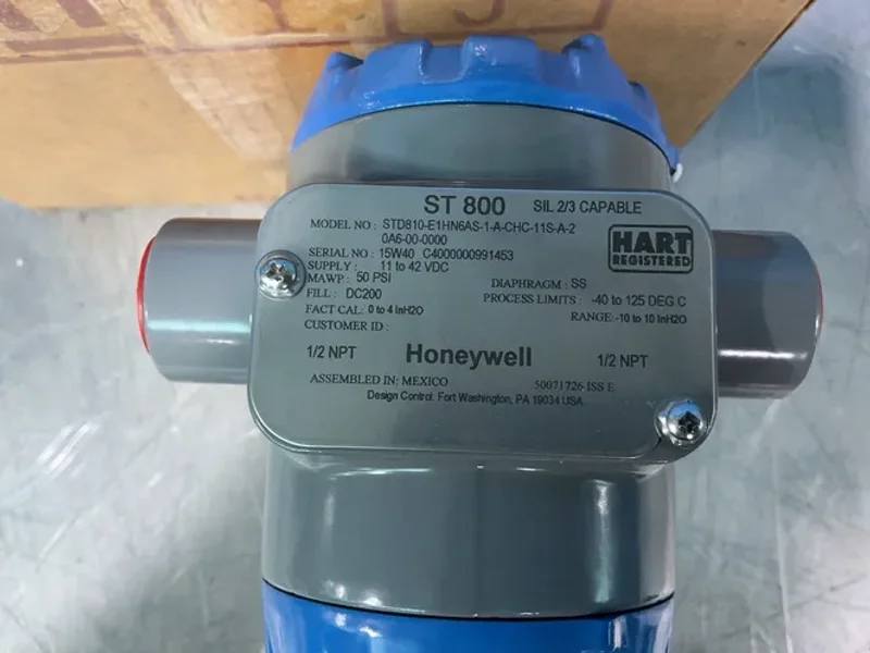 Honeywell 50 Psi Smartline Pressure Transmitter  -  Std810-e1hn6as-1-a-chc-11s-a-2a06-00-0000
