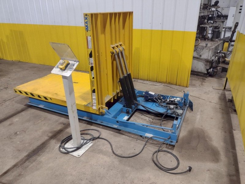 6,000 LBS X 48" X 48" MAX MODEL #LPTT-UP-060-90 HYDRAULIC TILT UPENDER 90 DEGREE FLIP TABLE 110V SINGLE PHASE : YOBRO #25893