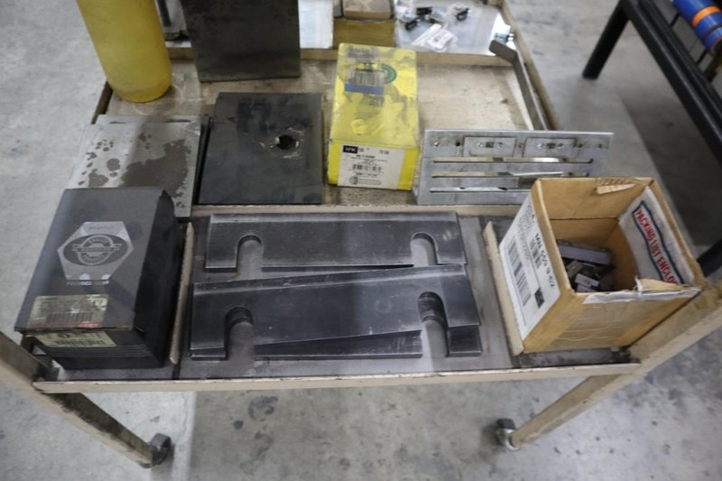 Amada Brake Tooling and Hardware on Rolling Steel Cart- Auction Item