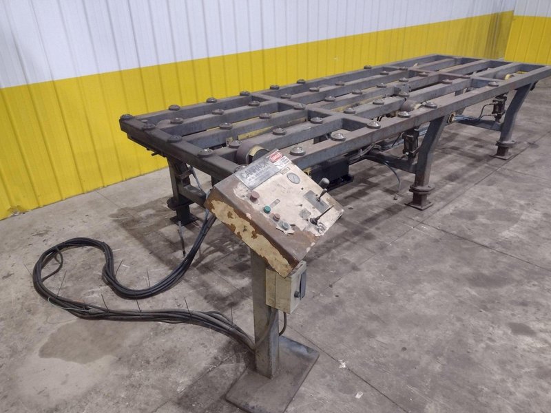 16&#039; POWERED INFEED TABLE, USED FOR LOADING SHEETS IN A SHEAR / BRAKE: YOBRO #24335