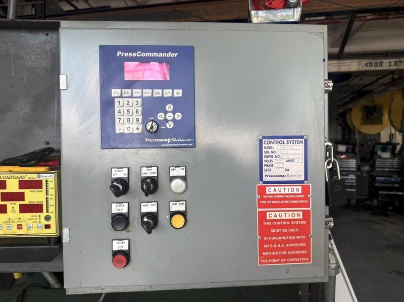 75 TON MINSTER P2-75-36 PIECE MAKER STRAIGHT SIDE HIGH SPEED PRESS. STOCK # 0980526