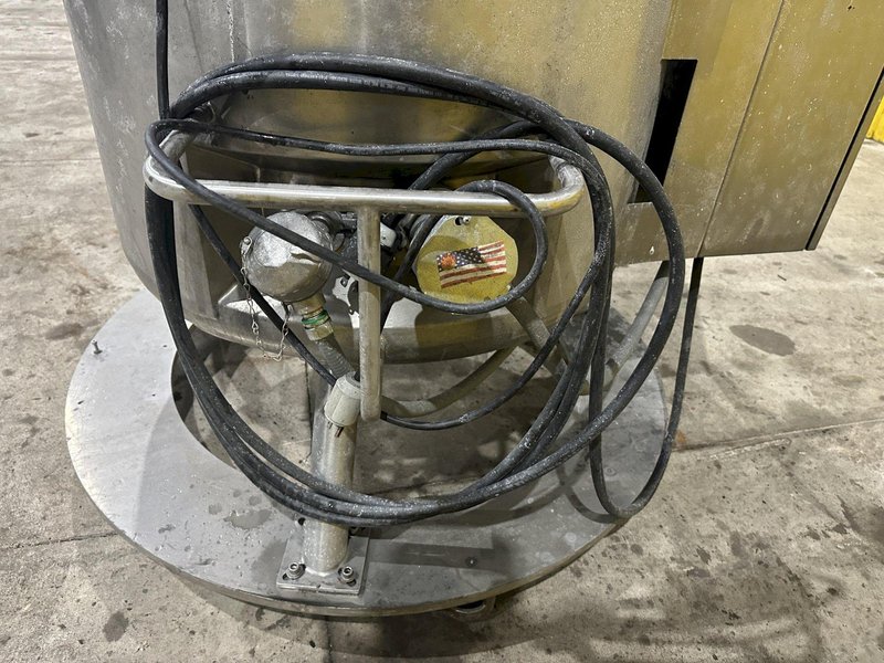 50 GALLON X 2 HP FELDMEIER STAINLESS STEEL HEATED TANK WITH AGITATION: STOCK #22121