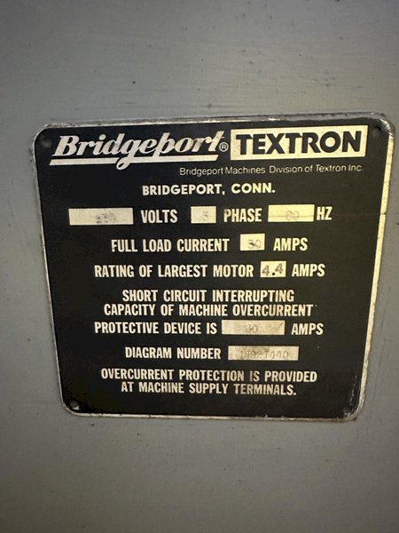 2 HP BRIDGEPORT SERIES II SPECIAL VERTICAL RAM TYPE KNEE MILL: STOCK #22466