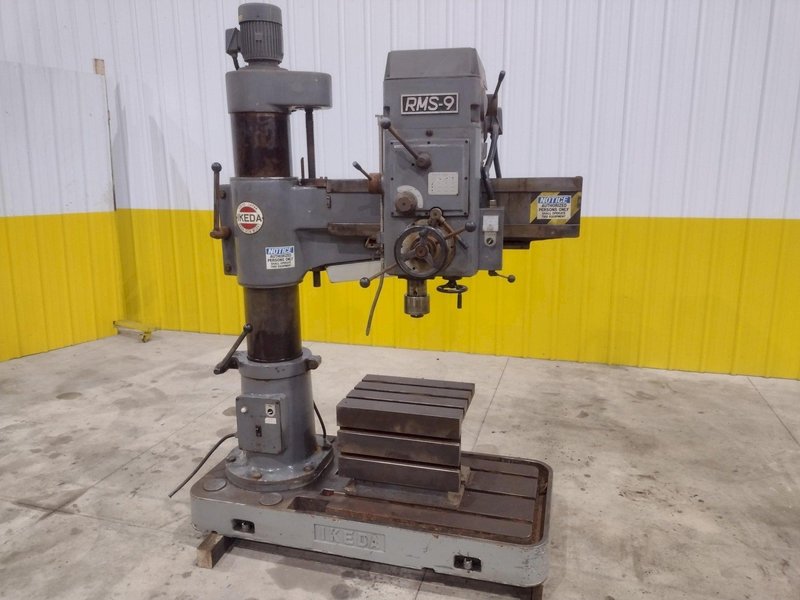 3&#039; x 9&quot; IKEDA MODEL #RMS9 RADIAL DRILL: STOCK #20768
