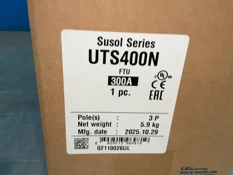 LS ELECTRIC 300 AMP UTS400N MOLDED CASE CIRCUIT BREAKER  -  02110026UL