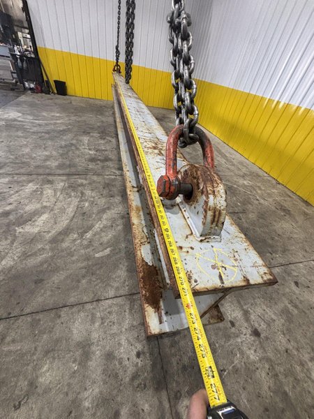 25 TON X 22’ LONG ARCHER STEEL SPREADER BAR / LIFTING BEAM: STOCK #22977