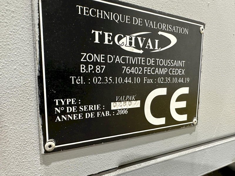 48&quot; X 6.5 HP TECHVAL MODEL VALPAK HYDRAULIC ROTARY COMPACTOR: STOCK #18674