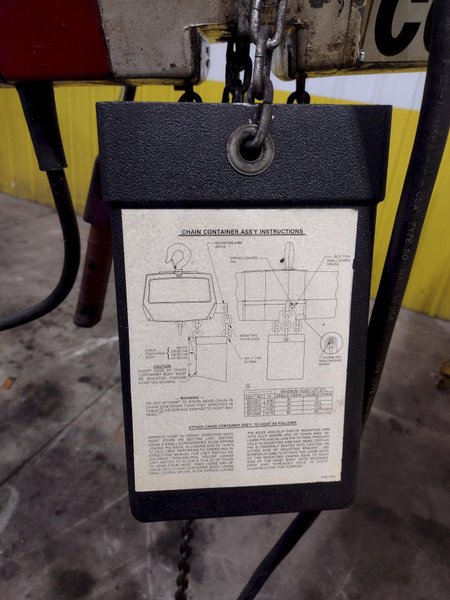 1/2 TON COFFING MODEL EC-1016-3 MOTORIZED POWER CHAIN HOIST: YOBRO #25041