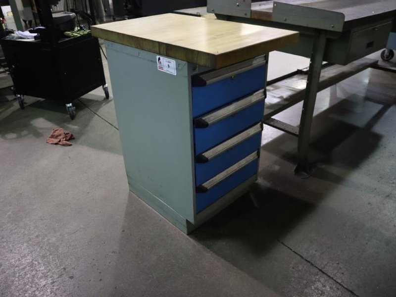 Maple Top Tool Cabinet with Saw Cutter Contents - 4 Drawer- Auction Item