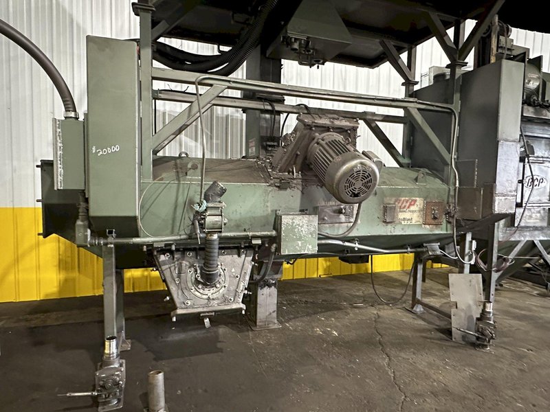 3&quot; BCP MODEL #A4-7620 3-WHEEL COIL BAR PASS -THROUGH BLAST MACHINE, RECLAIM &amp; DUST COLLECTOR: STOCK #20000