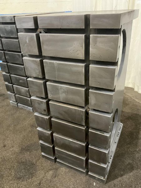 1 PAIR OF 48" X 24" GIDDING &amp; LEWIS T-SLOTTED ANGLE PLATES: STOCK #80896