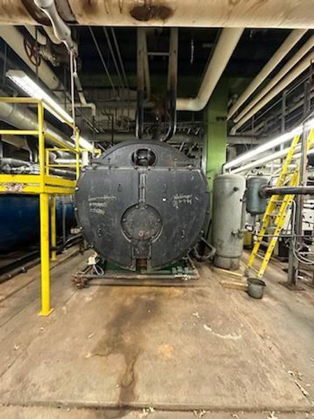 250 HP Johnston PFTA-250-4LG-15S Low Pressure Steam Boiler, 1992