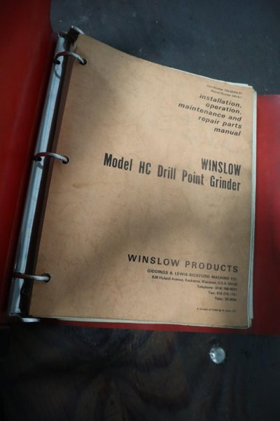 Winslow Exactamatic Model HC Drill Grinder, 1/16" - 1.5" Diameter Drill Capacity- Auction Item