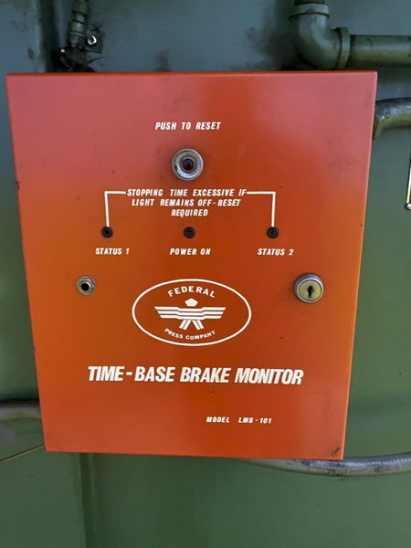 STOCK #16745: 100 TON FEDERAL MODEL #100-28-36 OBI STAMPING PRESS: STOCK 16745