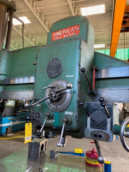 6&#039; X 17&quot; AMERICAN HOLE WIZARD RADIAL ARM DRILL. STOCK # 0644123