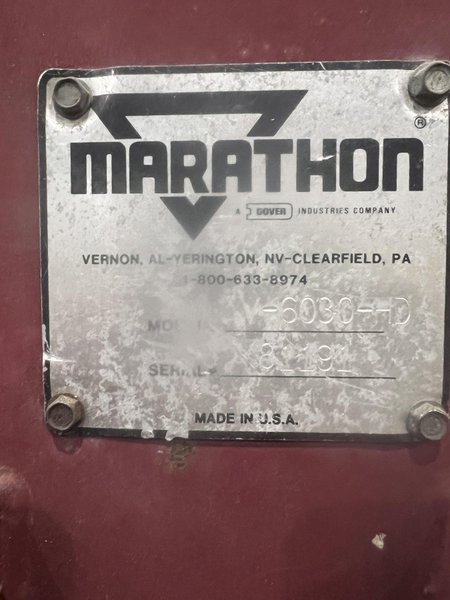 60&quot; X 30&quot; MARATHON MODEL #V-6030-HD VERTICAL CARDBOARD BALER: STOCK #20164
