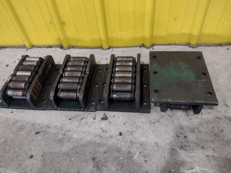 (4) 15 TON HILLMAN ROLLER TYPE MODEL #15-0T NARROW MACHINE SKATES: STOCK # 23003