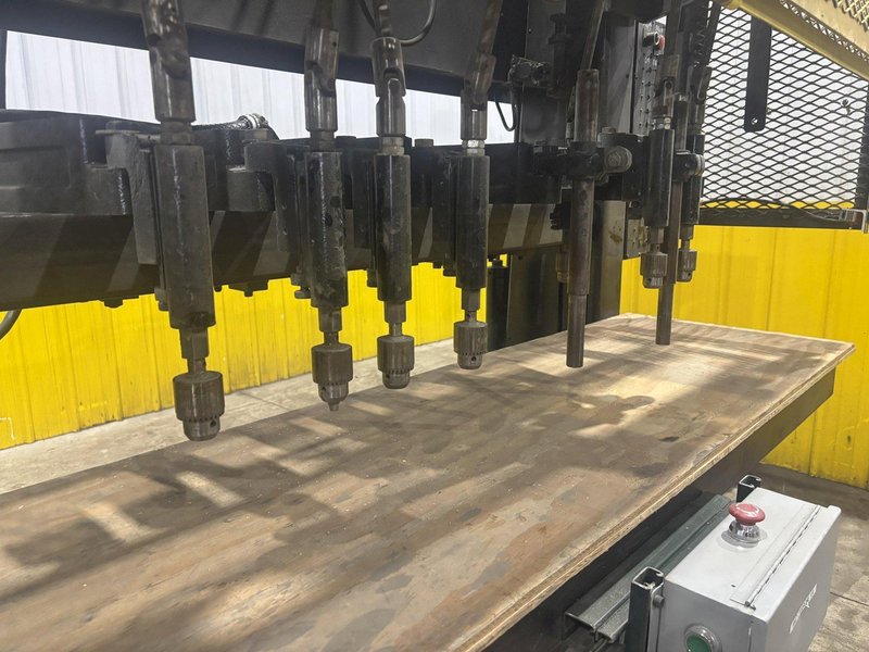 8 SPINDLE X 24&quot; X 86&quot; CEMCO MULTI-HEAD GANG DRILL &amp; BORING MACHINE: STOCK #22927