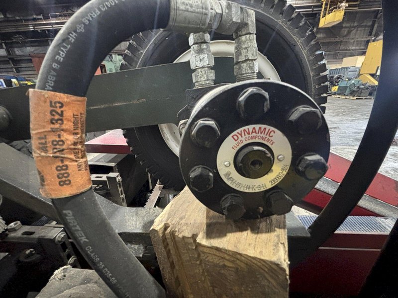 20 HP MORGAN DOUBLE HEAD WOOD RE-SAW WITH POWER RETURN: STOCK #22925