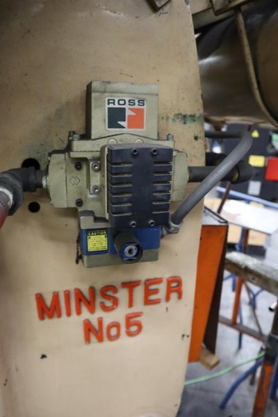Minster No5 OBI Punch Press, 45 Ton, Single Crank, FLywheel, Air-Clutch, Dual Palms