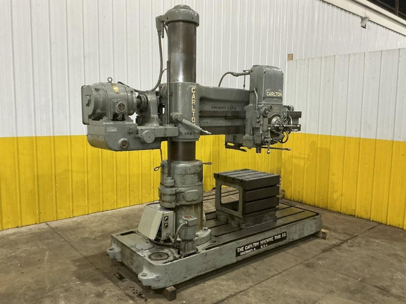 5' X 11" CARLTON MODEL #1A RADIAL ARM DRILL: YOBRO #25176