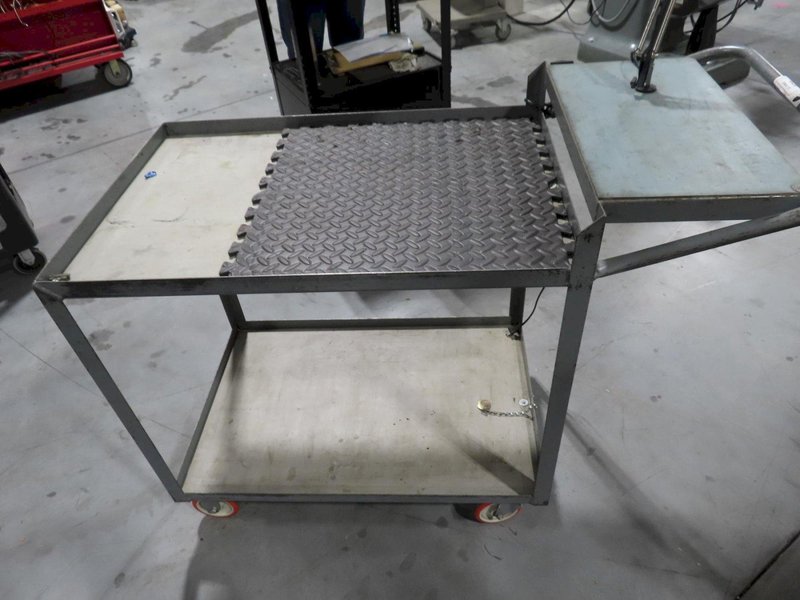 Rolling Cart with (2) 36" x 24" Shelves and Work Light- Auction Item