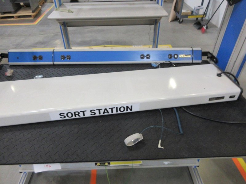 IAC Industries Work Station with Grounding Mat, Grounding Cable, Overhead Work Light, Power Strip and Adjustable Shelving- Auction Item