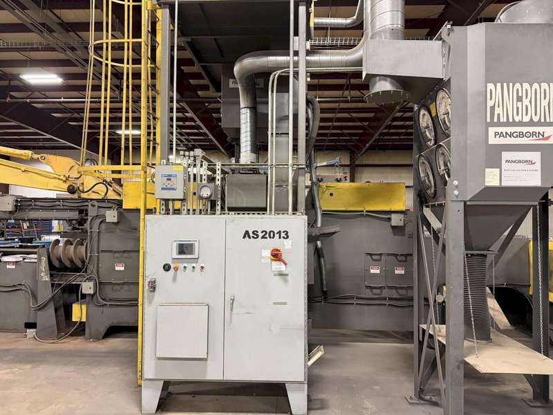 PANGBORN ES-1845 SCREW TYPE AXILE/SHAFT 25 HP SHOT BLAST MACHINE. STOCK # 0223926