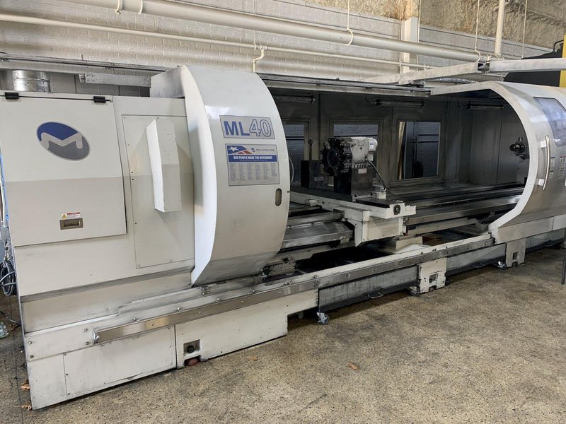 Milltronics ML40/160 Big Bore CNC Flat Bed Engine Lathe, S/N 11251, New 2010.