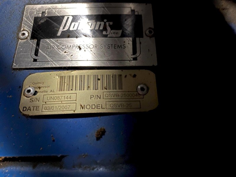 25 HP QUINCY QSVB-25 VACCUUM PUMPM STOCK# 2844