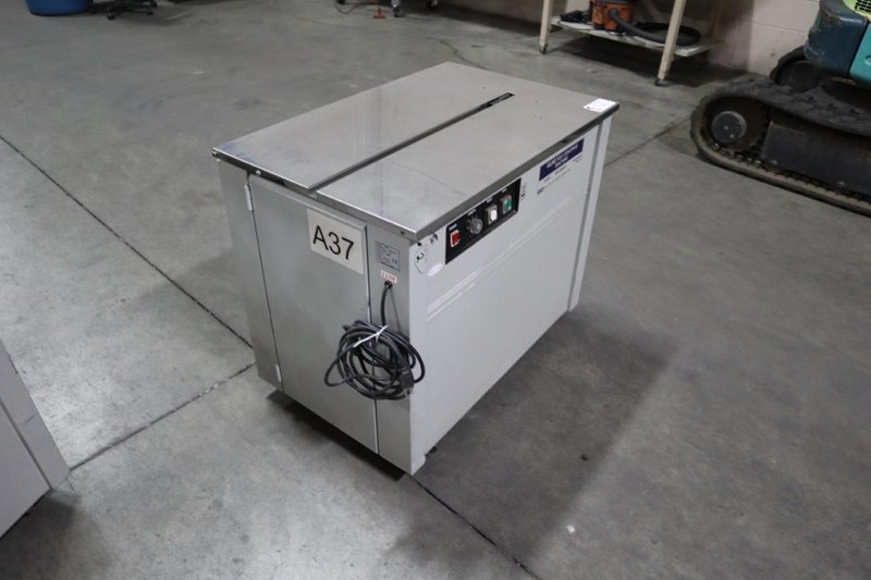 ULINE H-959 Poly Strapping Machine, Semi-Automatic, Portable on Casters- Auction Item