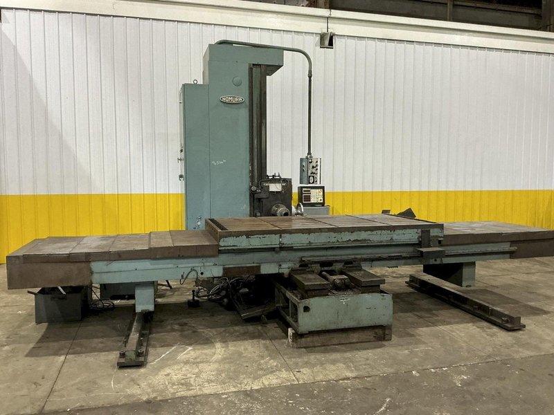4" NOMURA MODEL #B-100WP TABLE TYPE HORIZONTAL BORING MILL 50 TAPER 96" TRAVEL: YOBRO #25193