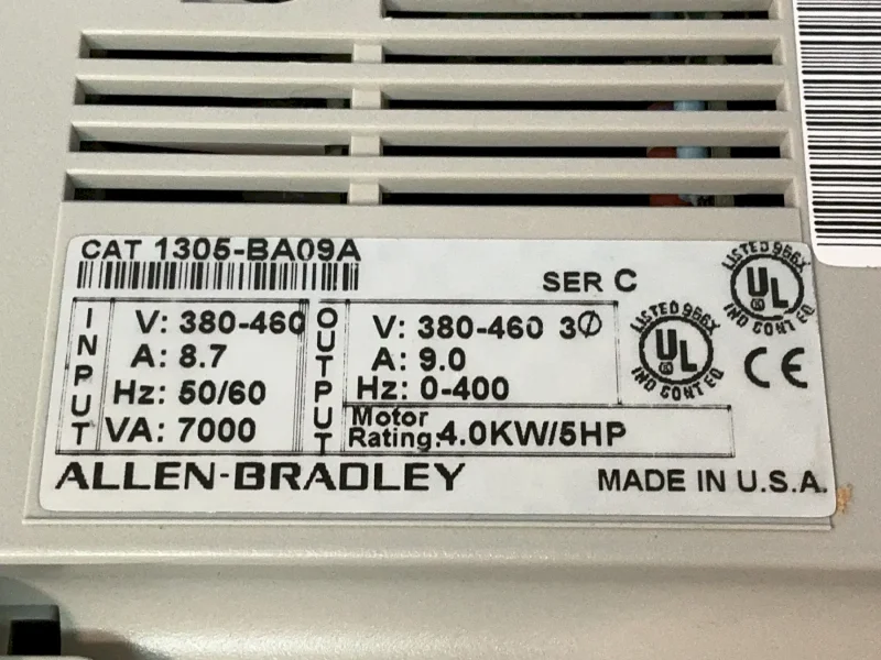 ALLEN-BRADLEY 5HP 1305 SERVO DRIVE  -  1305-BA09A