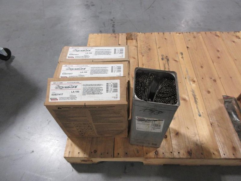 Lincoln Electric SuperArc LA-100 .045" Mig Welding Wire (3) ***New Rolls in Boxes***, and 1018 Stick Welding Rod Electrodes- Auction Item