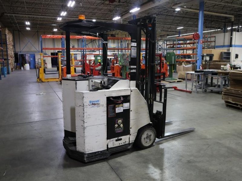 Baker CBR-FD Standing Electric Forklift 2550# Cap, Side Shift, Charger- Auction Item