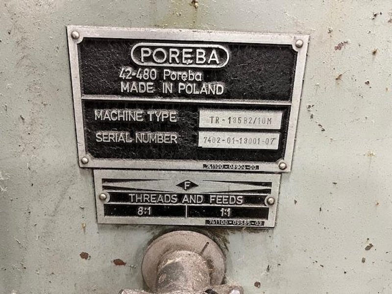 53" x 396" POREBA TR 135B2/10M LATHE. STOCK # 0131425