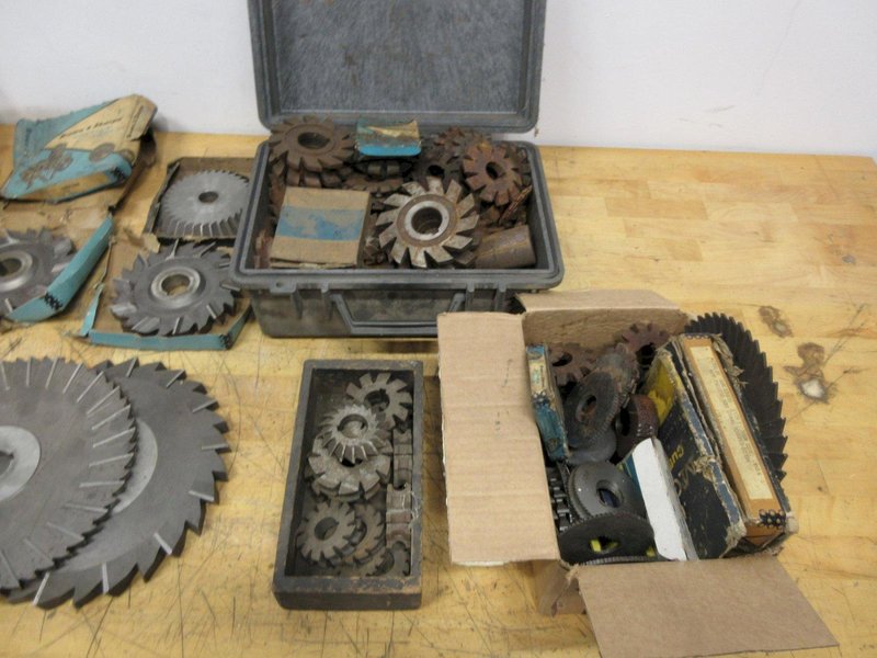 Side Milling Cutters, Slitting Saws, Woodruff Cutters, HSS Huge Lot, Mostly 1" Arbor and Larger- Auction Item