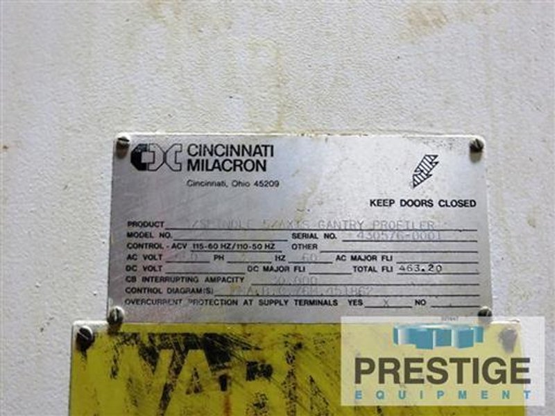 Cincinnati 3 Spindle 5-Axis CNC Gantry Profiler