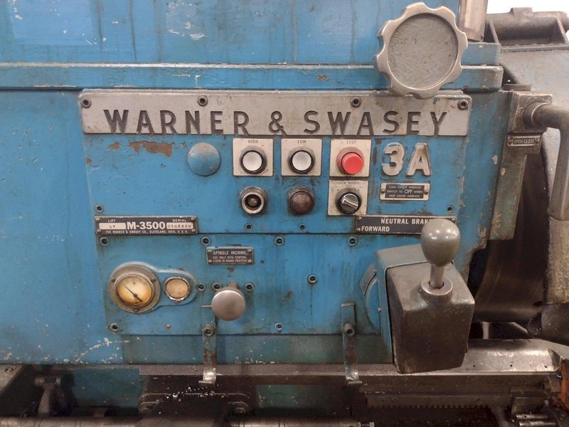 3A WARNER &amp; SWASEY MODEL #M3500 CROSS SLIDING TURRET LATHE: STOCK #15358